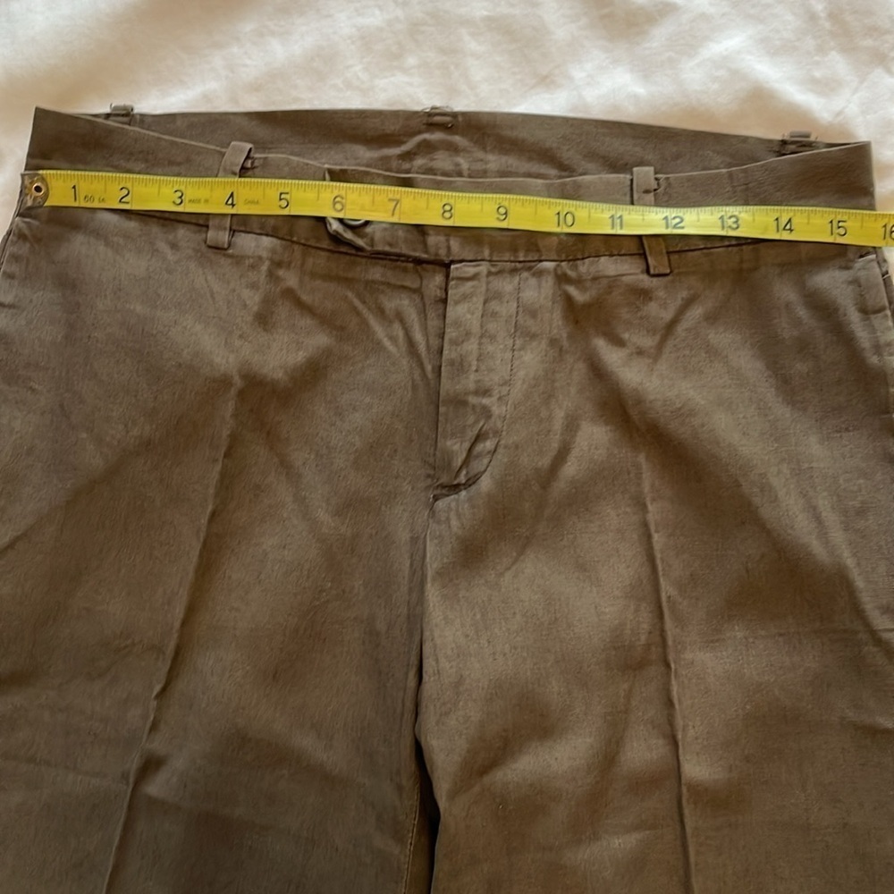 GAP Women’s 4A Chocolate Brown Linen Blend Cuffed Pants Preppy Academia y2k - Picture 5 of 10
